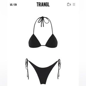 Triangl Vinca Ebony Black bikini set, like new